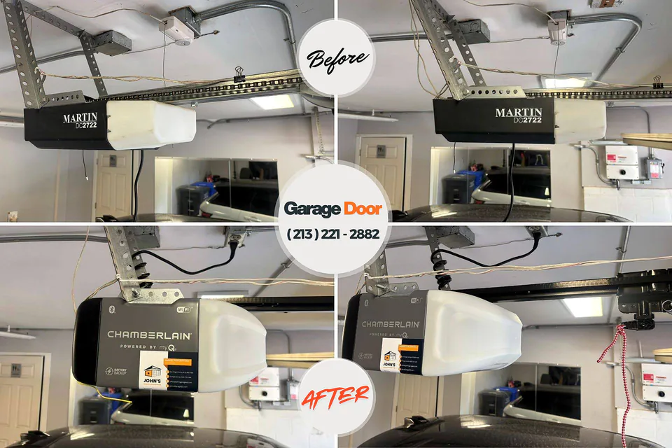 Before and after: garage door repair Bountiful, UT